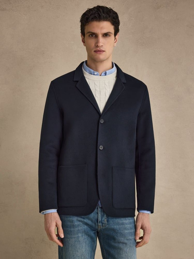 Navy Blue Casual Jacket