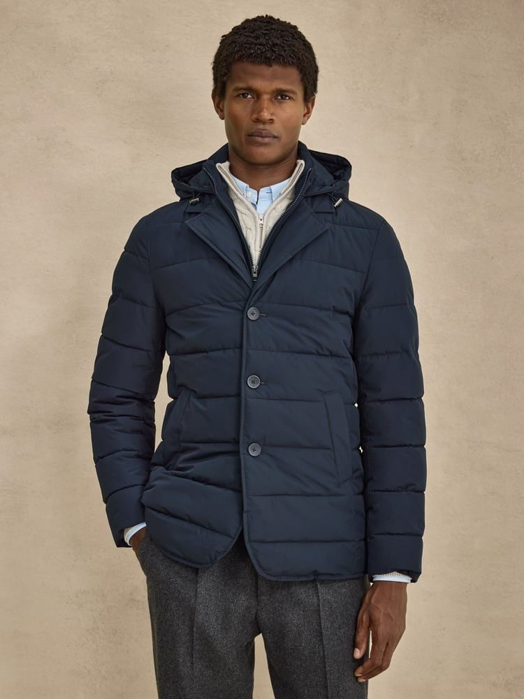 Navy Blue Padded Jacket
