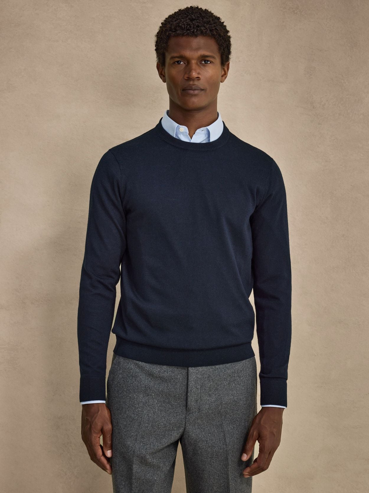 blue dress sweater men John Henric - Navy Edit:MET GALA Calf Width:47cm Poplin Utility Midi Shirtdress this essential piece offers