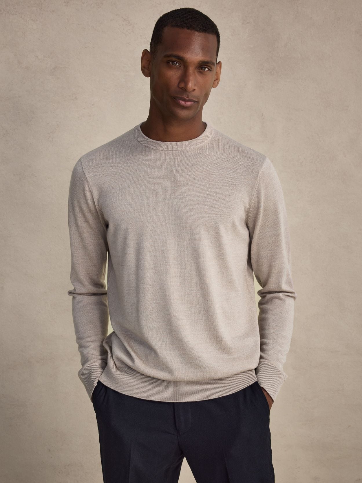 sweater and dress shirt Men's Grey Sweater with White Collared Shirt 2XL main image 1
