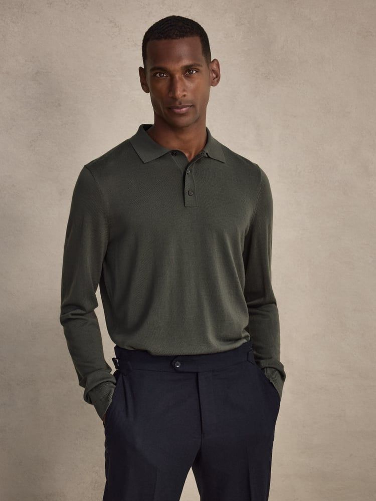 Green Merino Polo Shirt - Men's polo shirts merino wool - Buy online | John  Henric