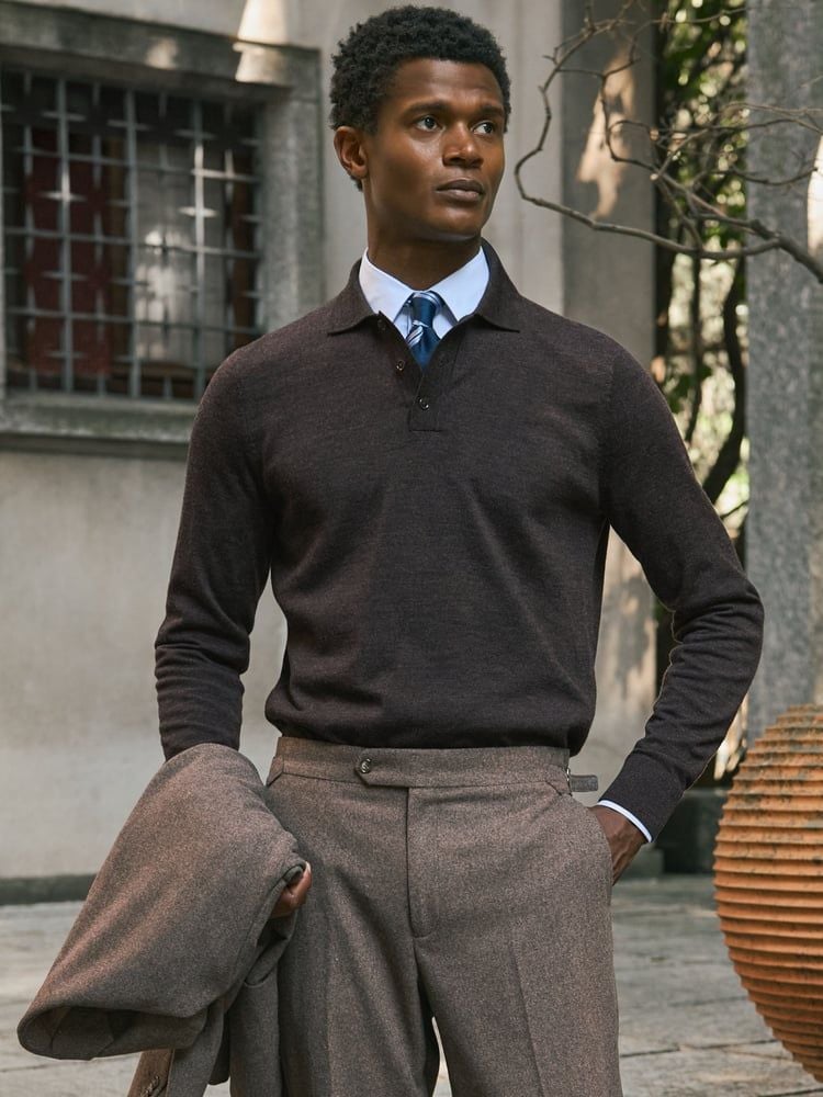 Dark Brown Polo Shirt
