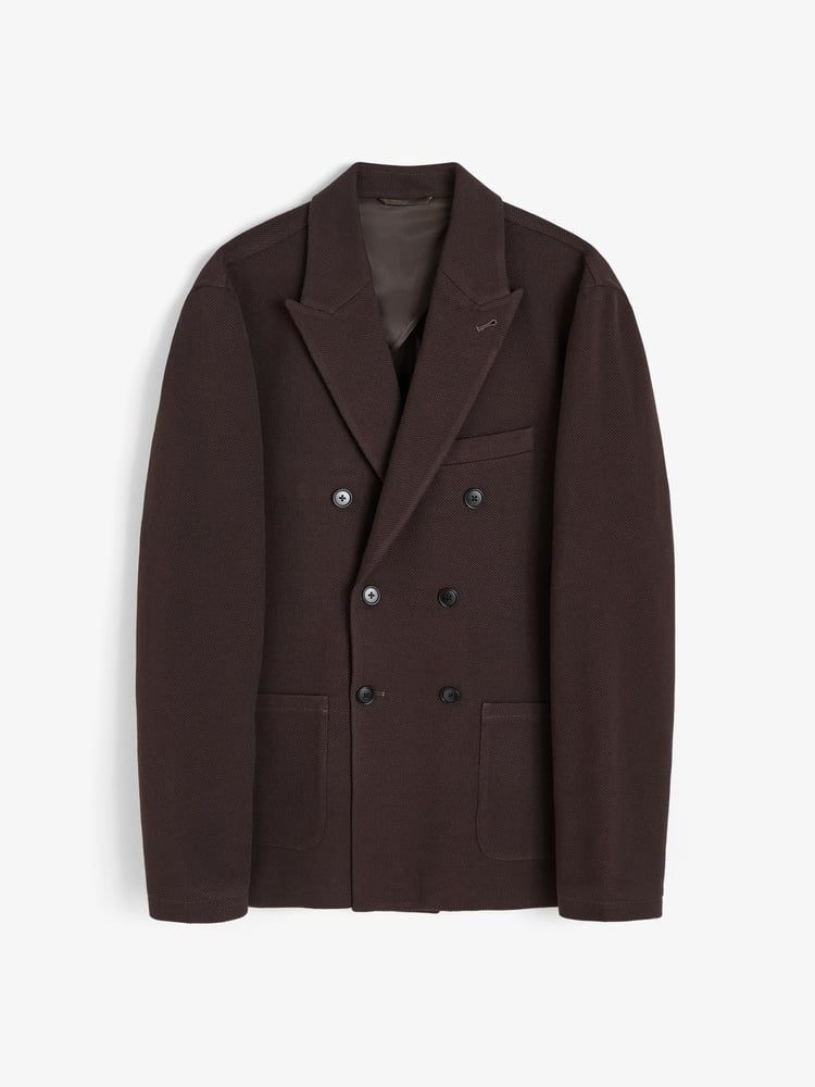 Brauner Zweireihiger Blazer