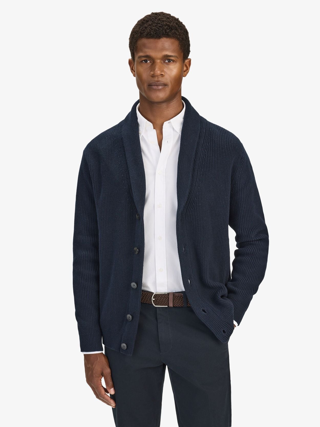 Cotton Cardigan Shawl Collar Buy online John Henric
