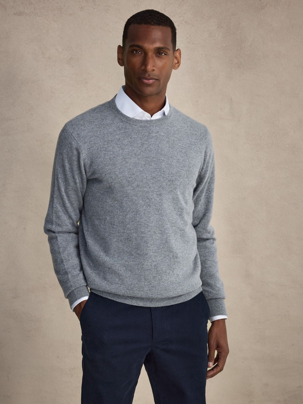 John Henric - Grey Cashmere Sweater - XL