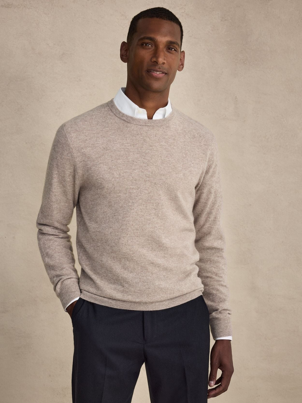 Beige Cashmere Sweater - Cashmere Crewneck - Buy online | John Henric
