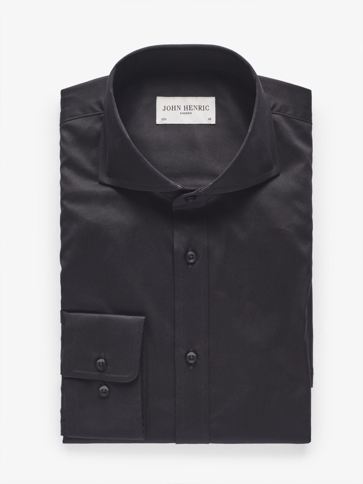 Black Stretch Shirt - Cotton Stretch Slim Fit - Buy online | John Henric
