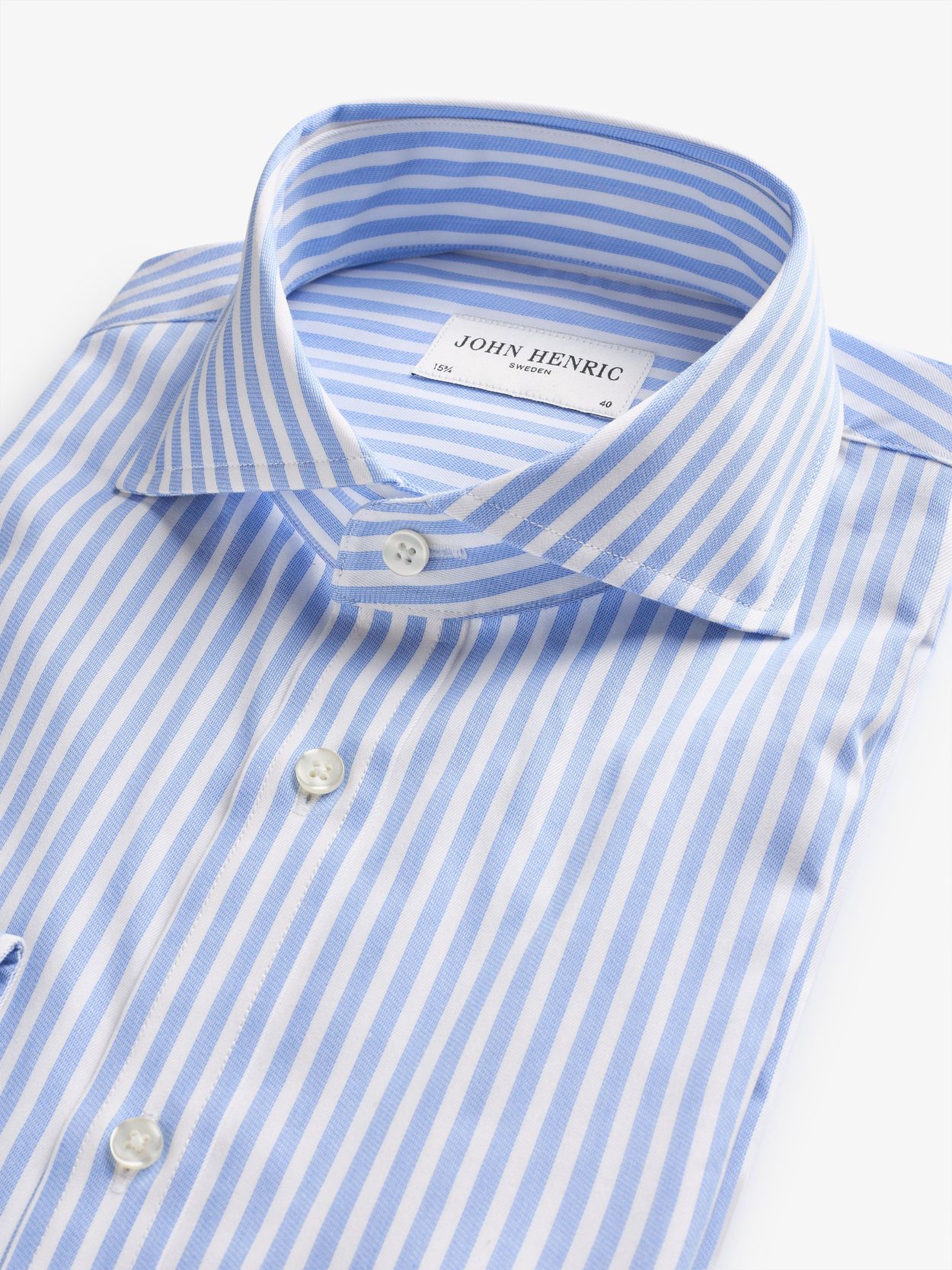dark blue dressing gown Navy Striped Cotton Dress Shirt main image 0