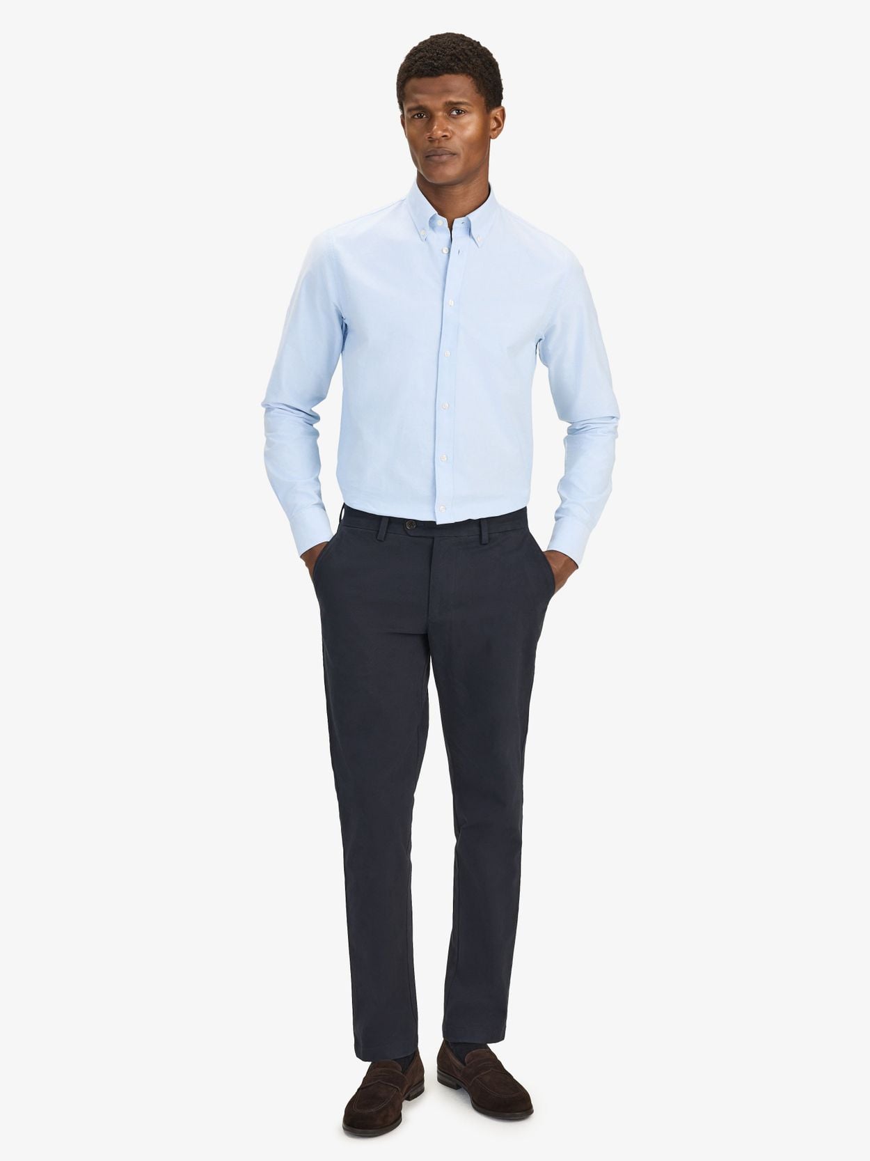 Light Blue Oxford Shirt - Cotton Slim Fit - Buy online | John Henric