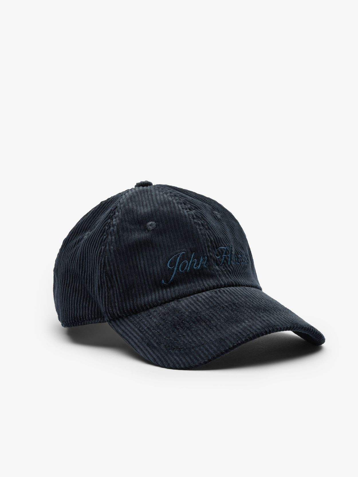 Tory Burch Corduroy Logo Cap Hat Tory Navy Blue Logo Cap: Women main image 3