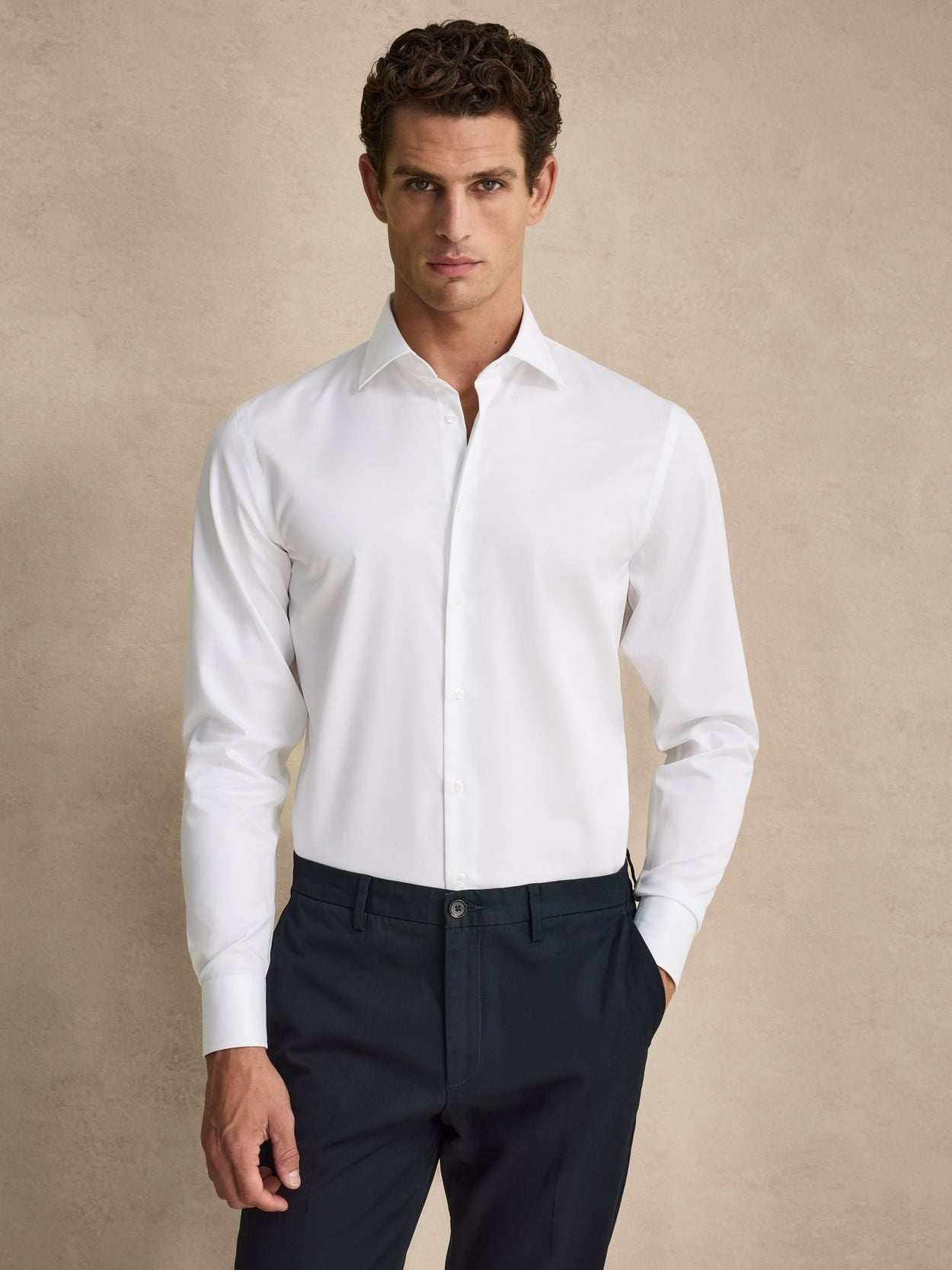 NHOJ  JOHN Cream White Collar Shirt タグ付き NHOJ JOHN Cream White Collar Shirt タグ付き 【公式通販】