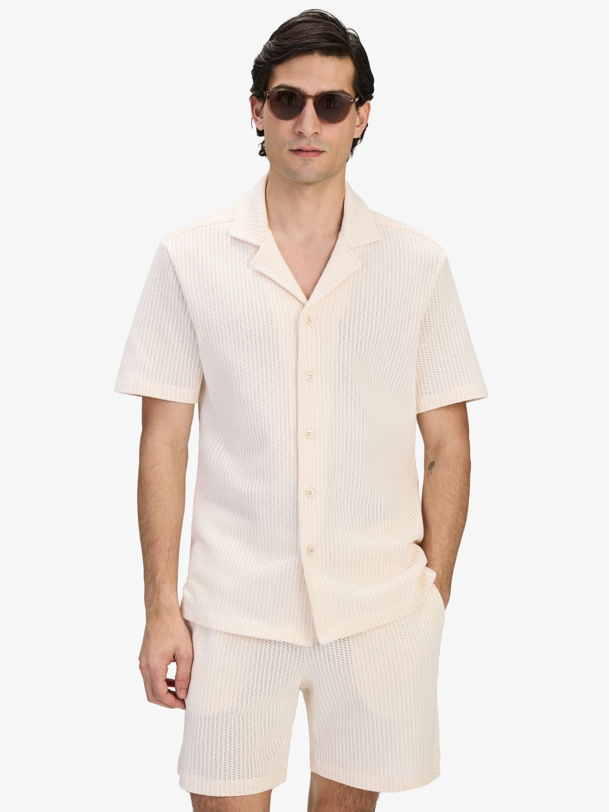Image number 4 for product Krämvitt Casual Fit Virkat Set