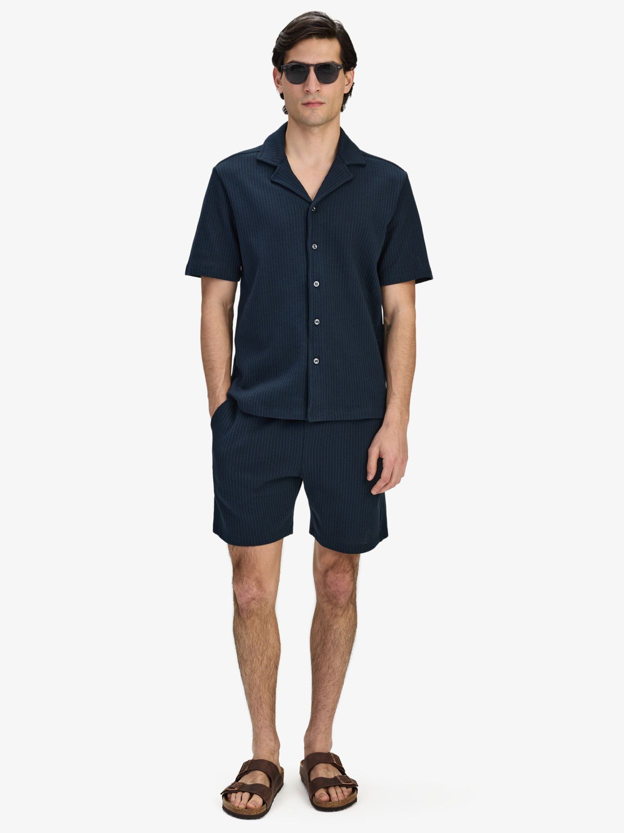 Image number 5 for product Marineblå Casual Fit Heklet-sett
