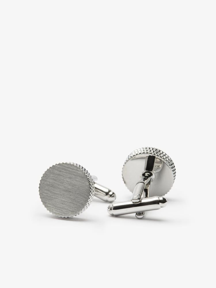 Silver Cufflinks Round