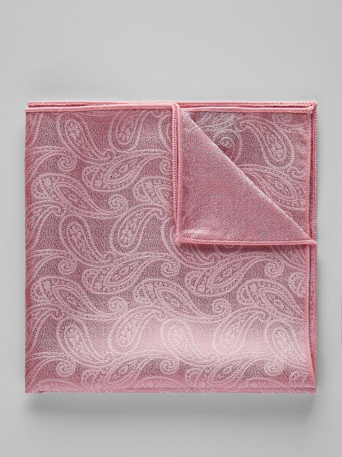 Pink Pocket Square Paisley 