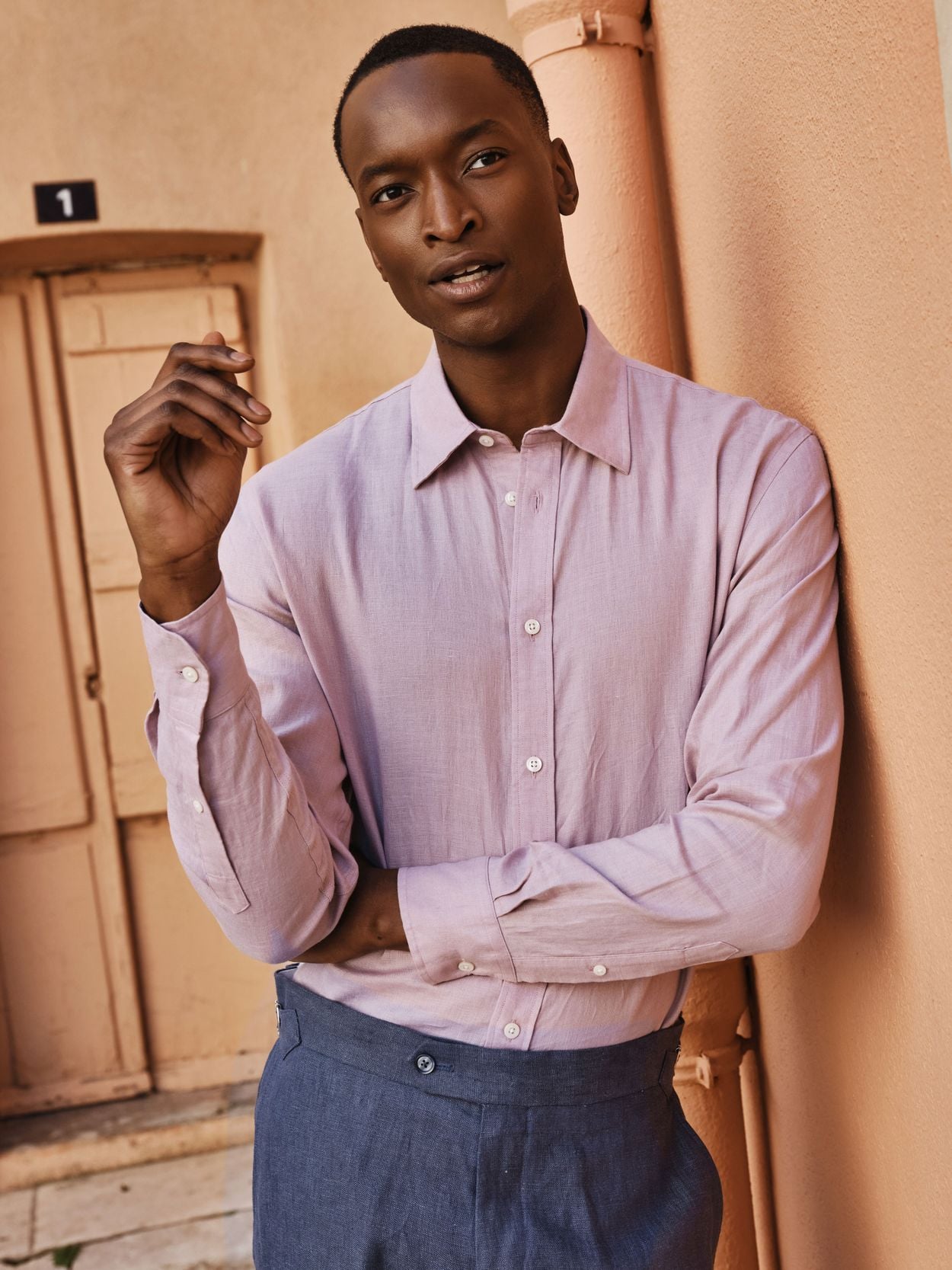 Purple Linen Shirt - Linen Casual Fit - Buy online