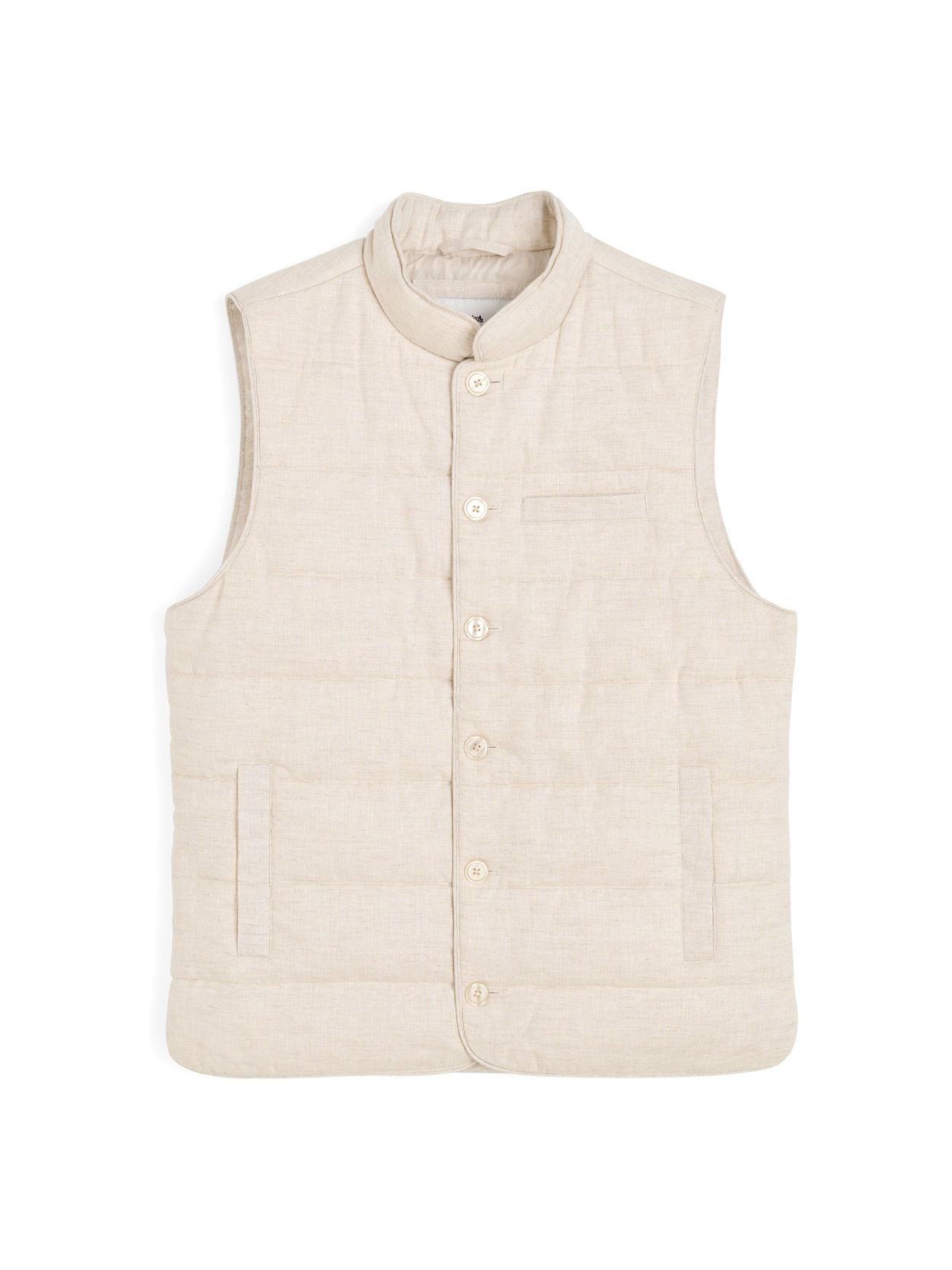 Sand Linen Vest - Linen Padded - Buy online | John Henric