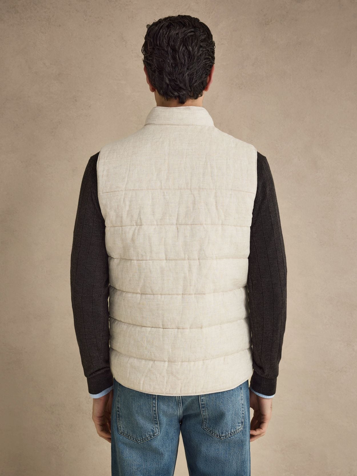 Sand Linen Vest - Linen Padded - Buy online | John Henric