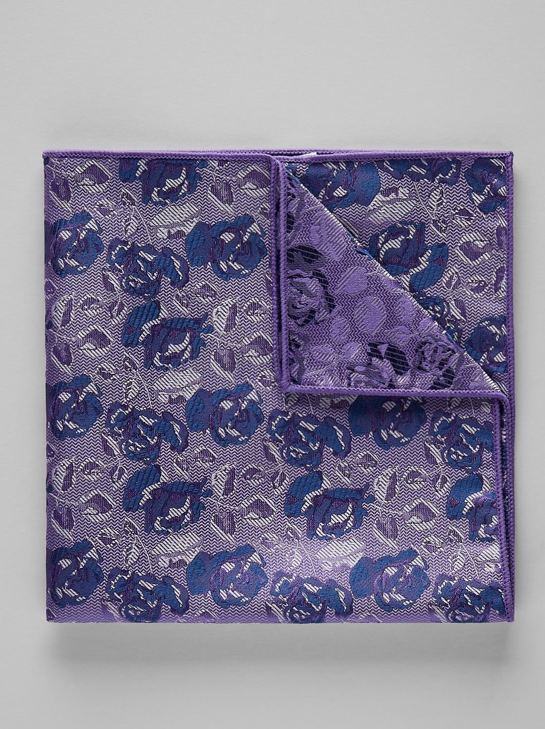 Purple Pocket Square Floral 