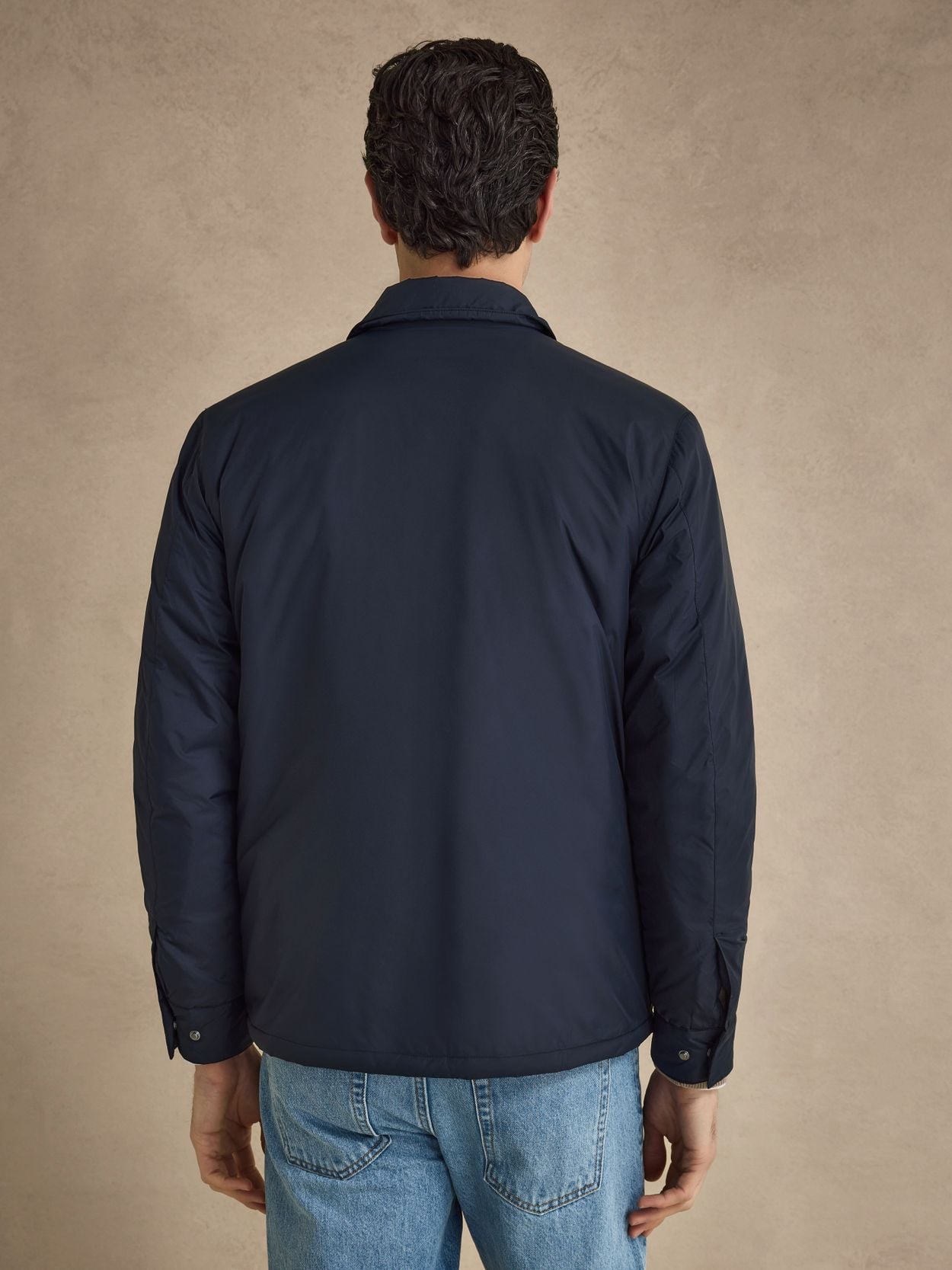 Navy Blue Padded Overshirt - Men's padded overshirt - Buy online