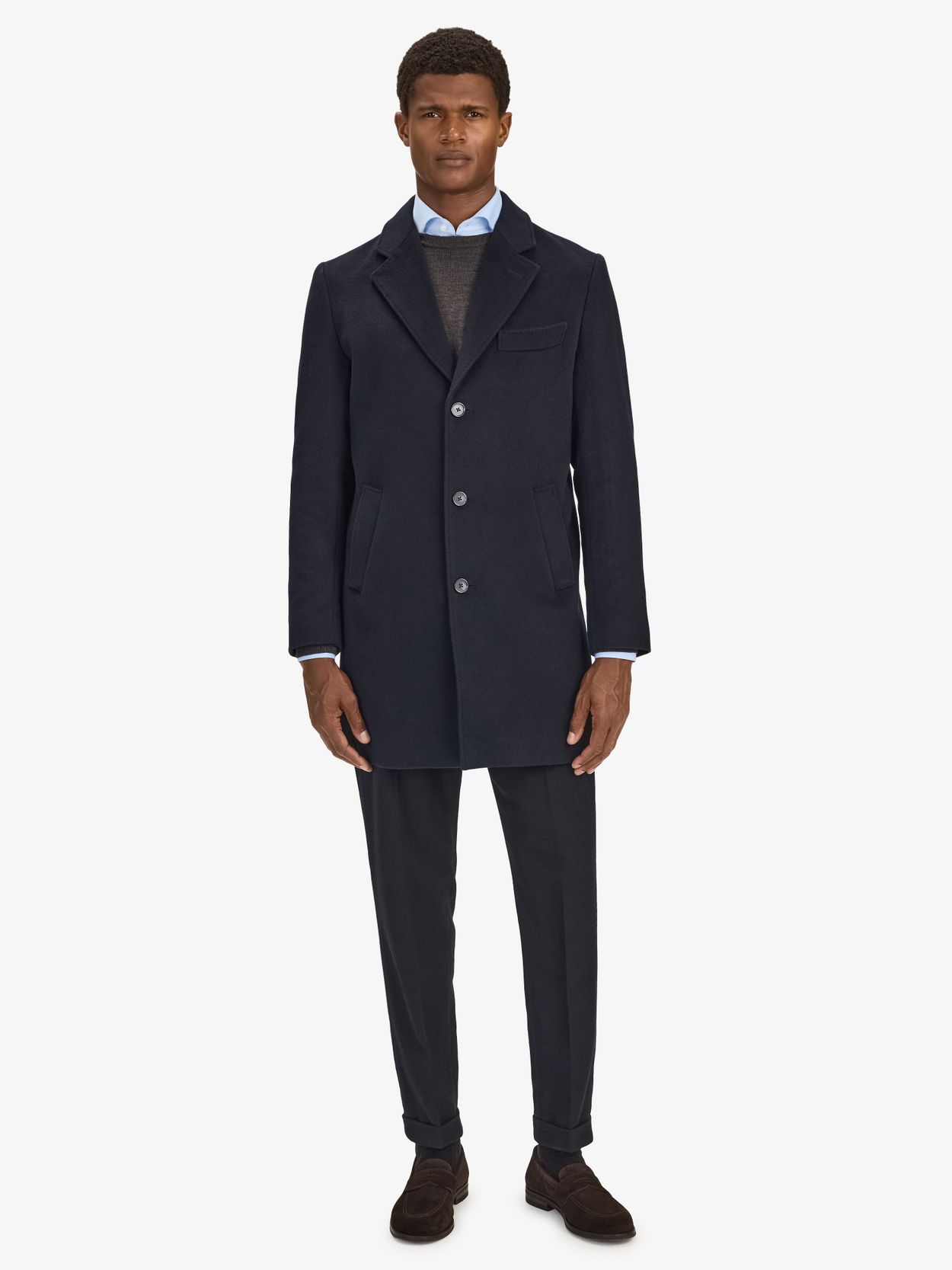 navy blue dress coat Suit Jacket for Tall Men in True Navy 52 / Extra Tall / True Navy