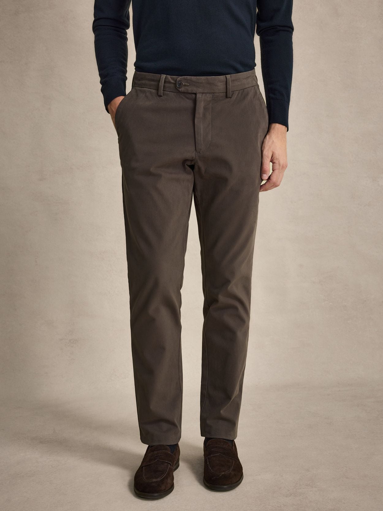 Green Chinos - Cotton Stretch Slim Fit - Buy online | John Henric