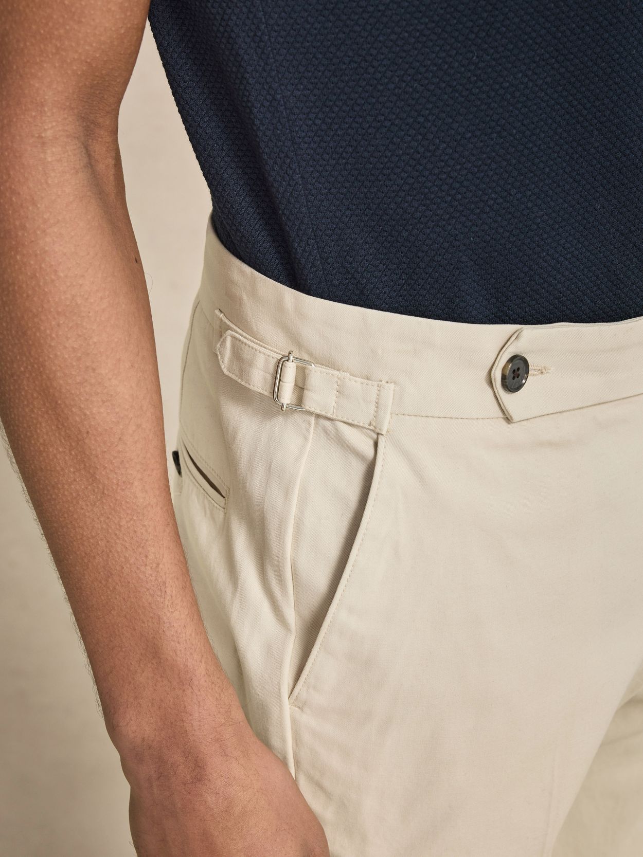 Sand Chinos Slim Fit - Cotton Stretch Slim Fit - Buy online | John