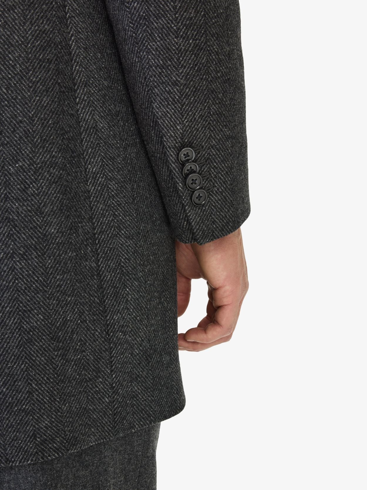 Wool Herringbone Coat - Buy online | John Henric