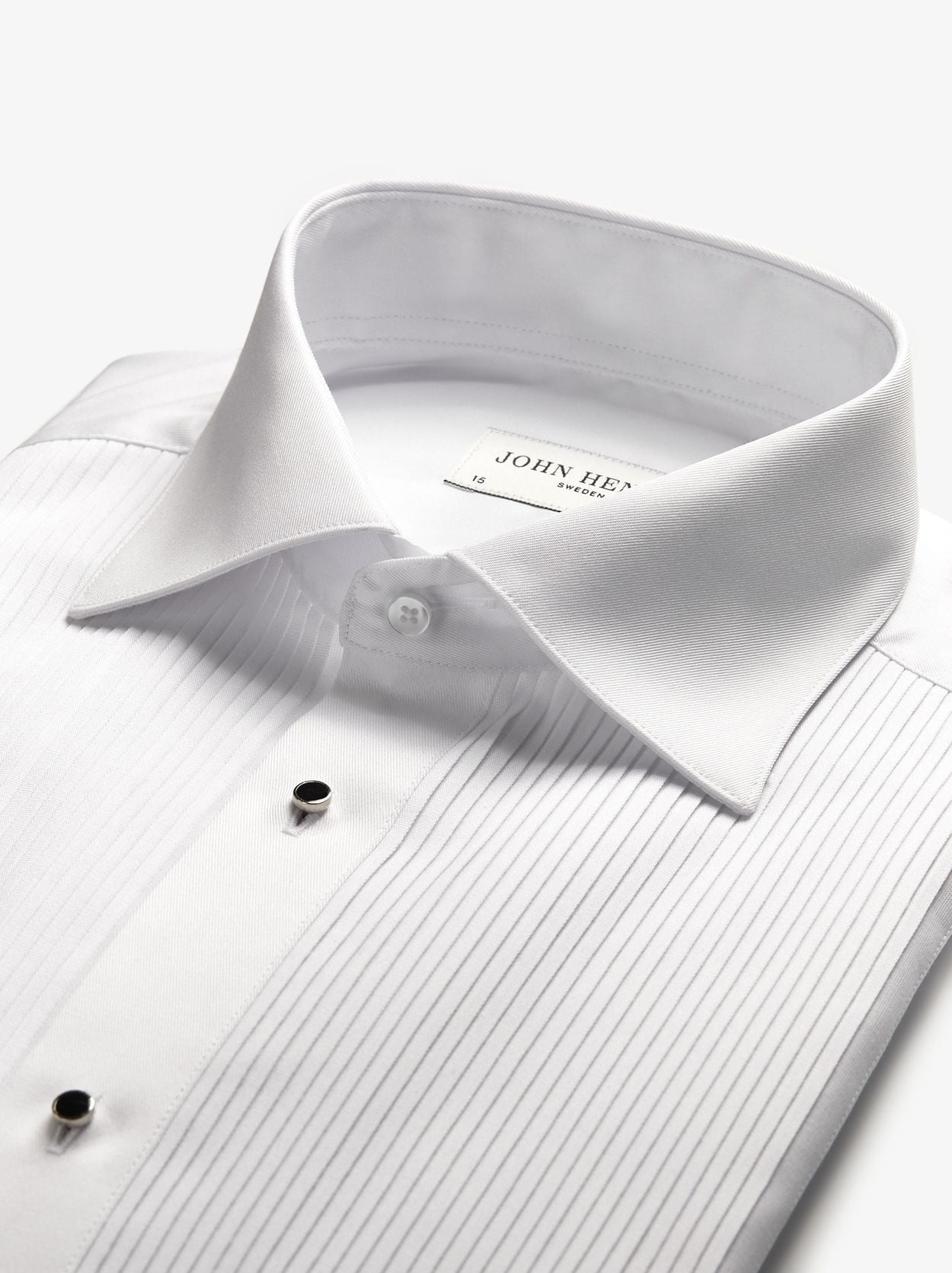 White Tuxedo Shirt - Cotton Twill Slim Fit - Buy online | John Henric