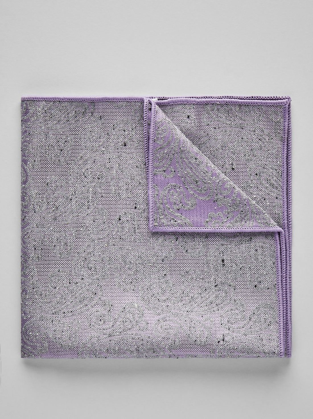 Purple Pocket Square Paisley 