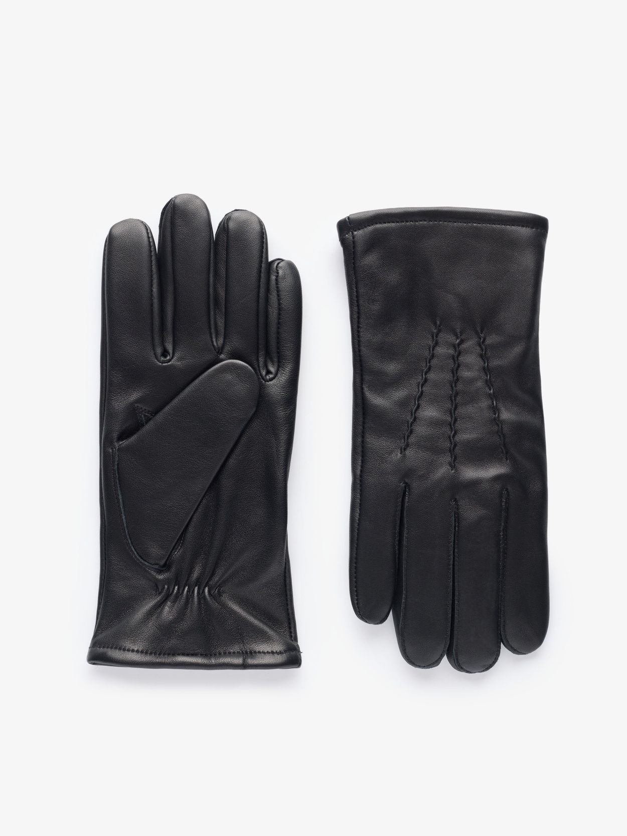 Black Leather Gloves - Men's leather gloves - Buy online | John Henric