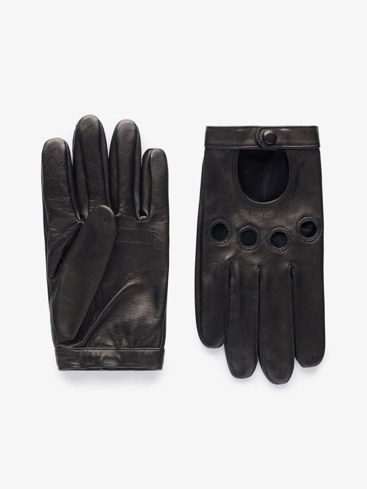 Black Leather Gloves - Men's leather gloves - Buy online | John Henric