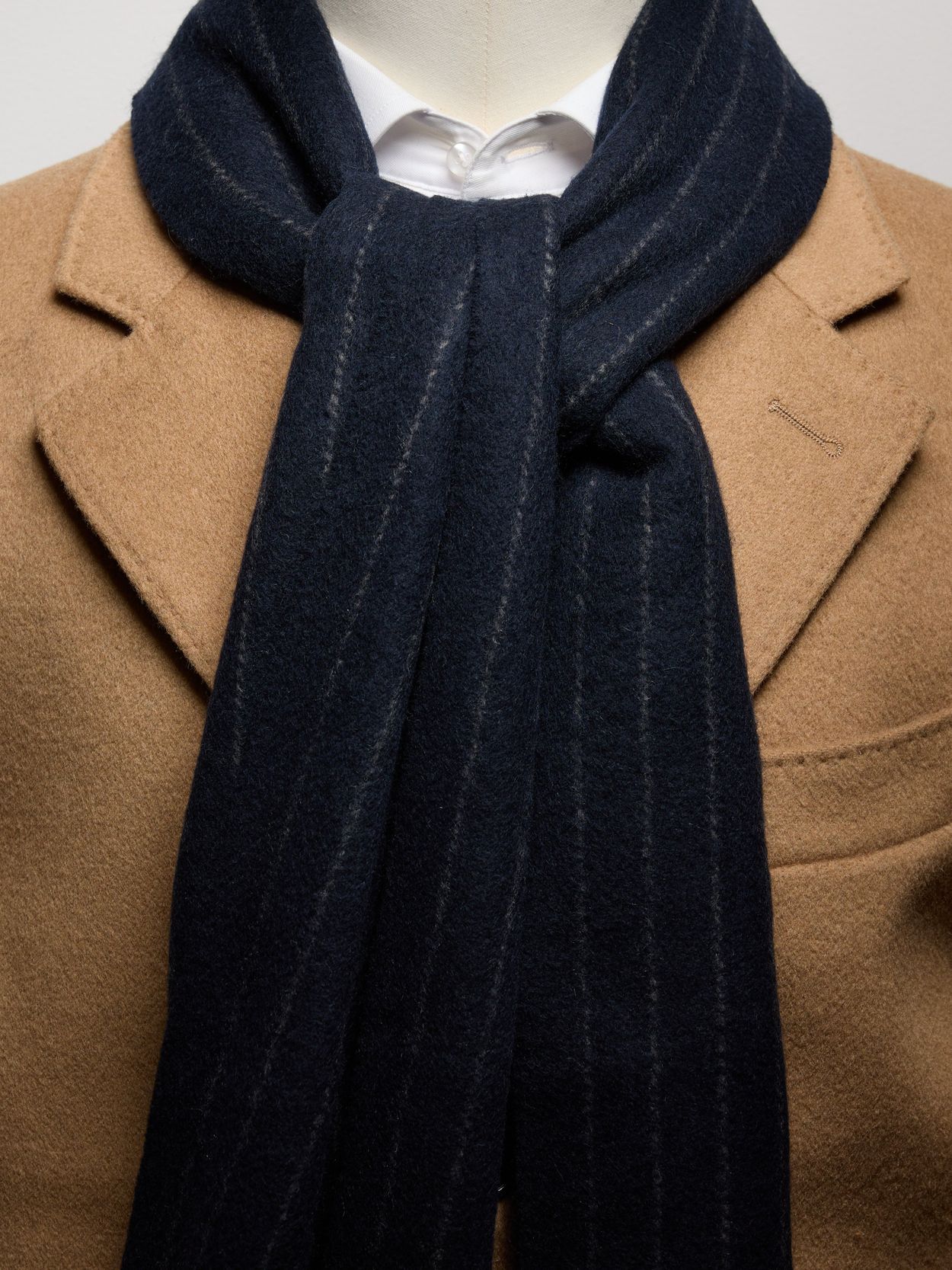 Navy Blue Cashmere Scarf - Cashmere - Buy online | John Henric