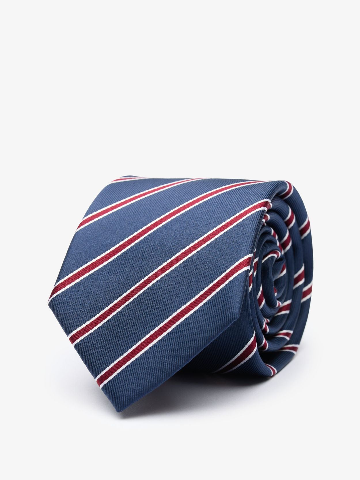 Dark Blue Striped Tie - Men's silk tie - Buy online | John Henric