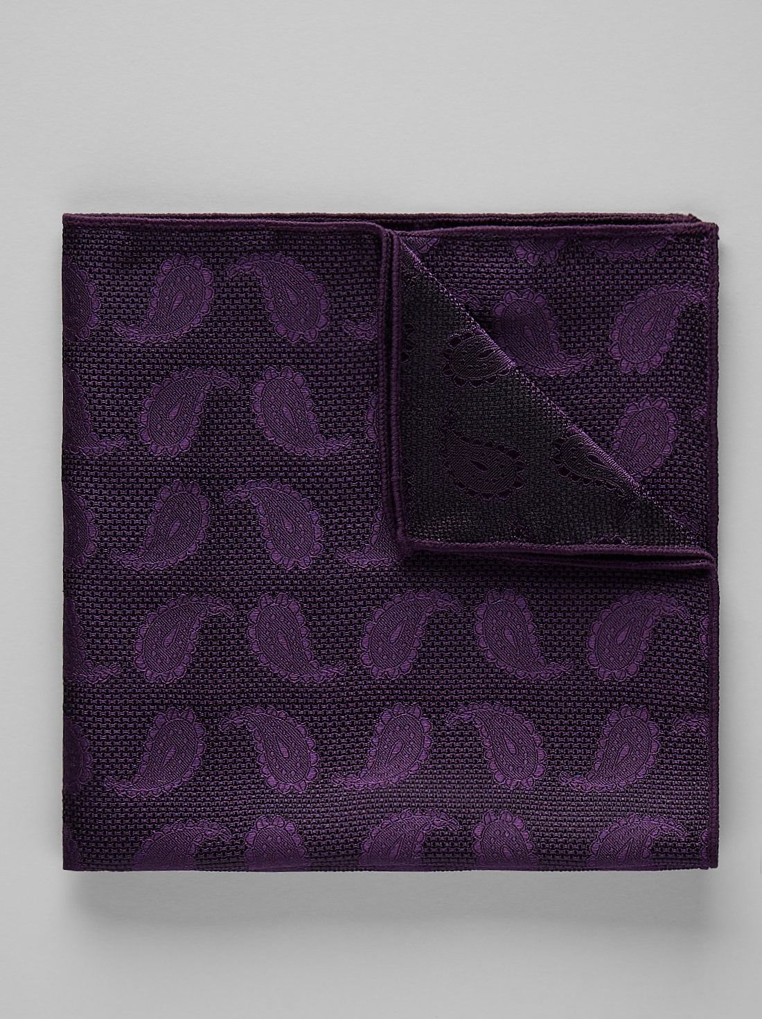 Purple Pocket Square Paisley 