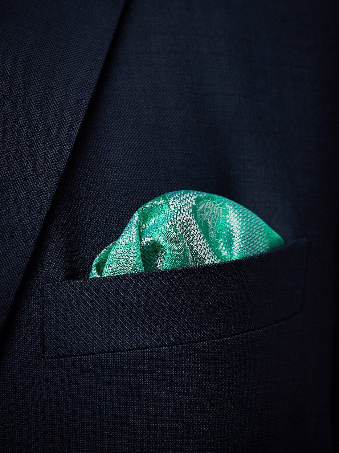 Grøn Lommetørklæde Paisley