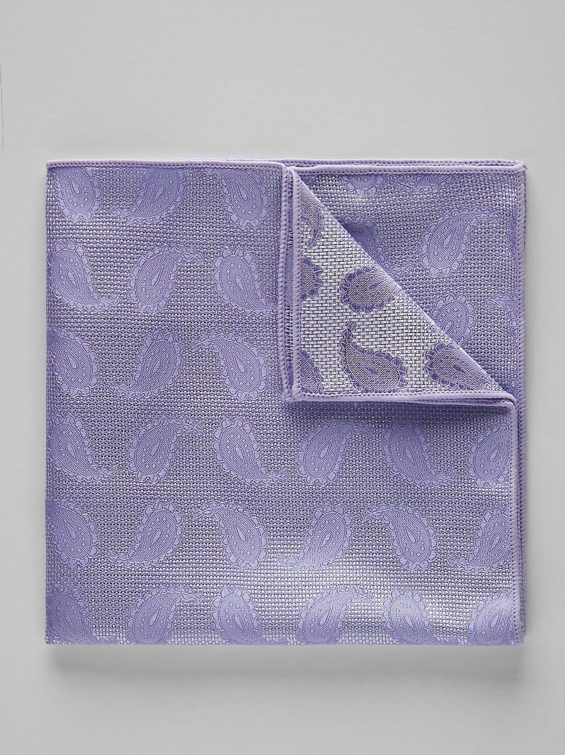 Light Purple Pocket Square Paisley