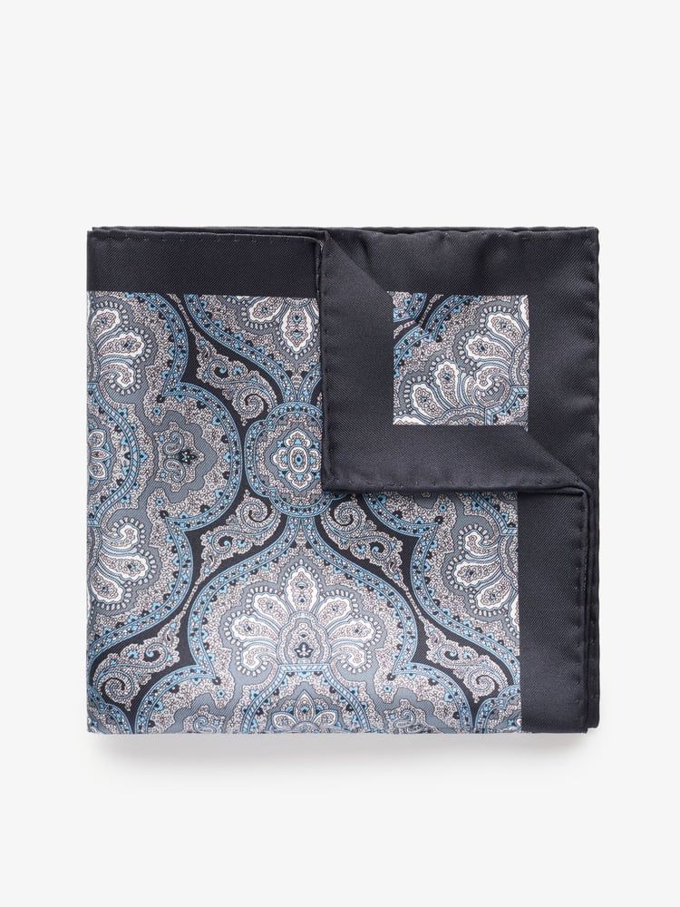 Men's Paisley Pocket Square 12x12 – Microfiber Handkerchief For Wedding & Prom
