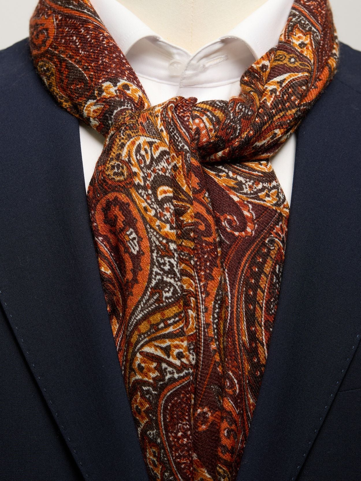 Brown Scarf - Modal Paisley - Buy online | John Henric