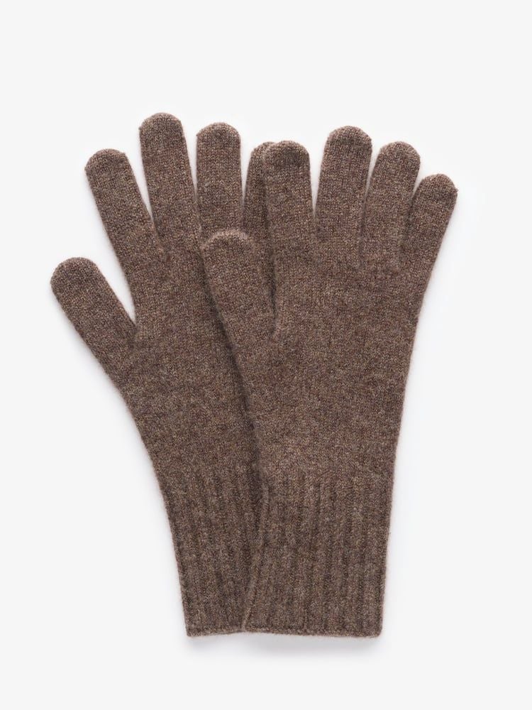 Mid Brown Gloves - Men's wool cashmere gloves - Buy online | John
