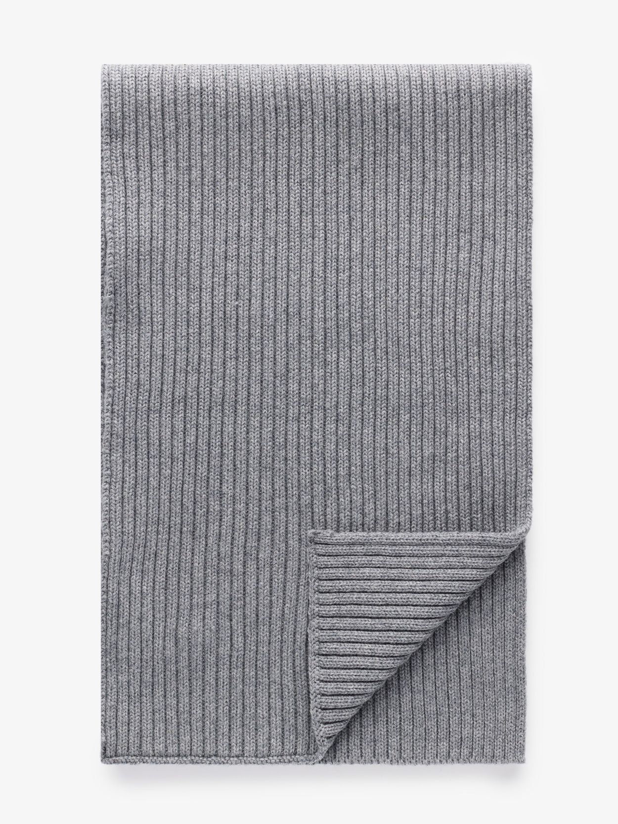 Grey Knitted Scarf - Cotton Wool - Buy online | John Henric