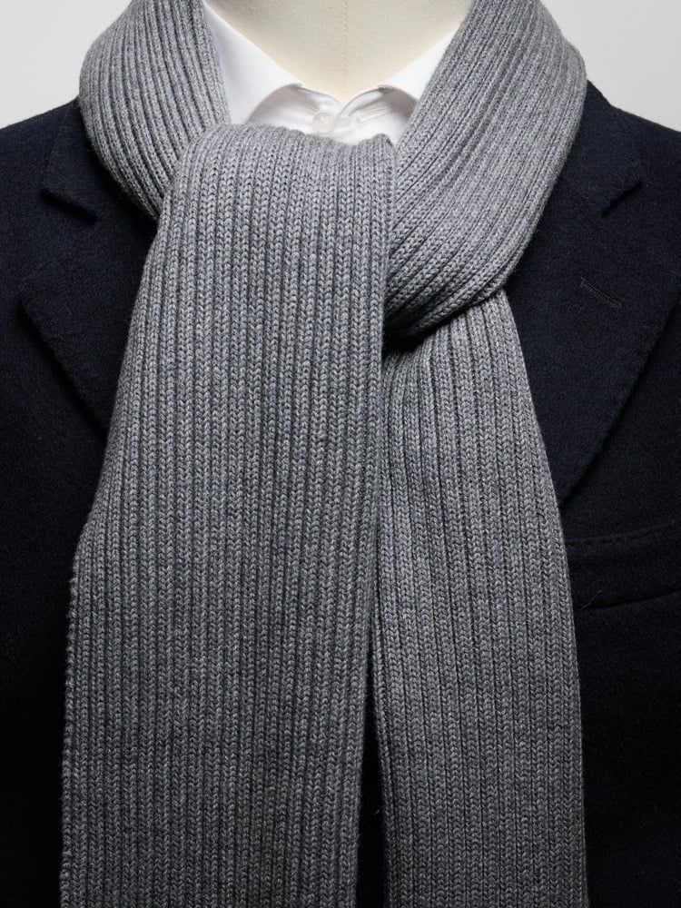 Grey Knitted Scarf