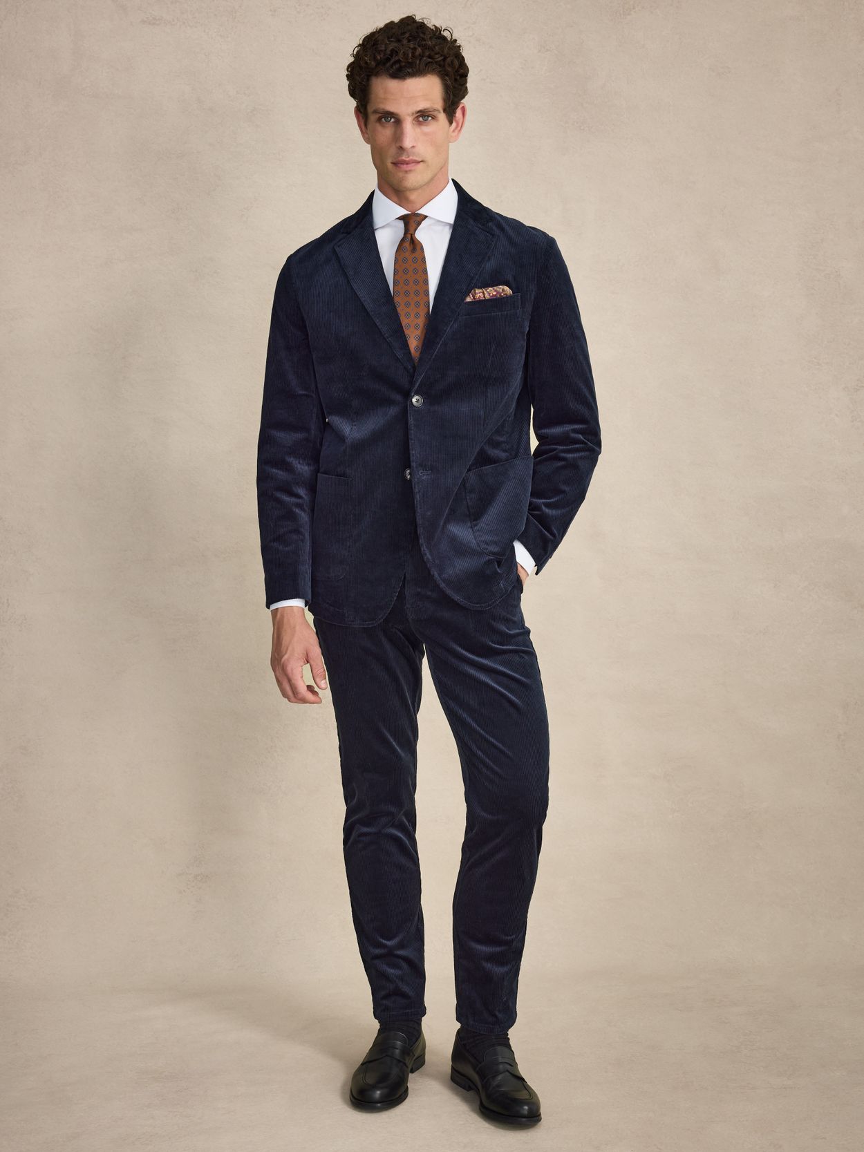 Image number 2 for product Mørkeblå Fløyelsdress
