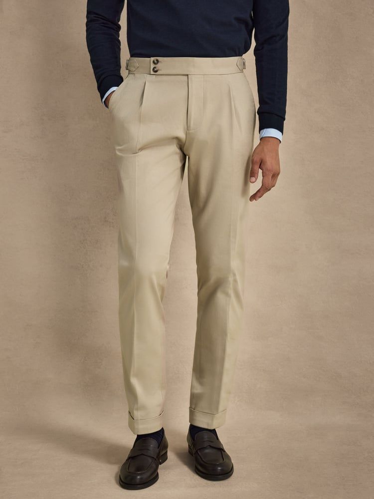 Beige Kostymbyxor