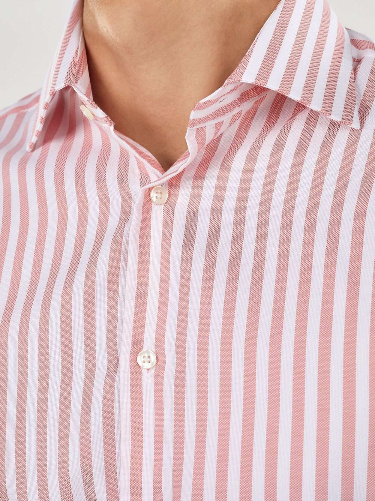 strapless open back dress Men's Pink Striped Slim Fit Formal Shirt – The house of Arsalan Iqbal main image 0