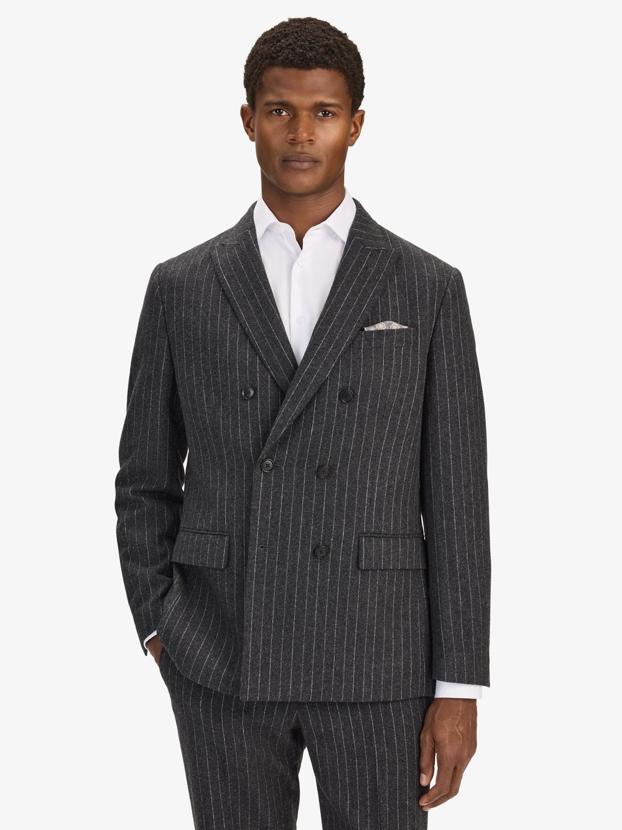 Image number 3 for product Grå Nålestripet Dress