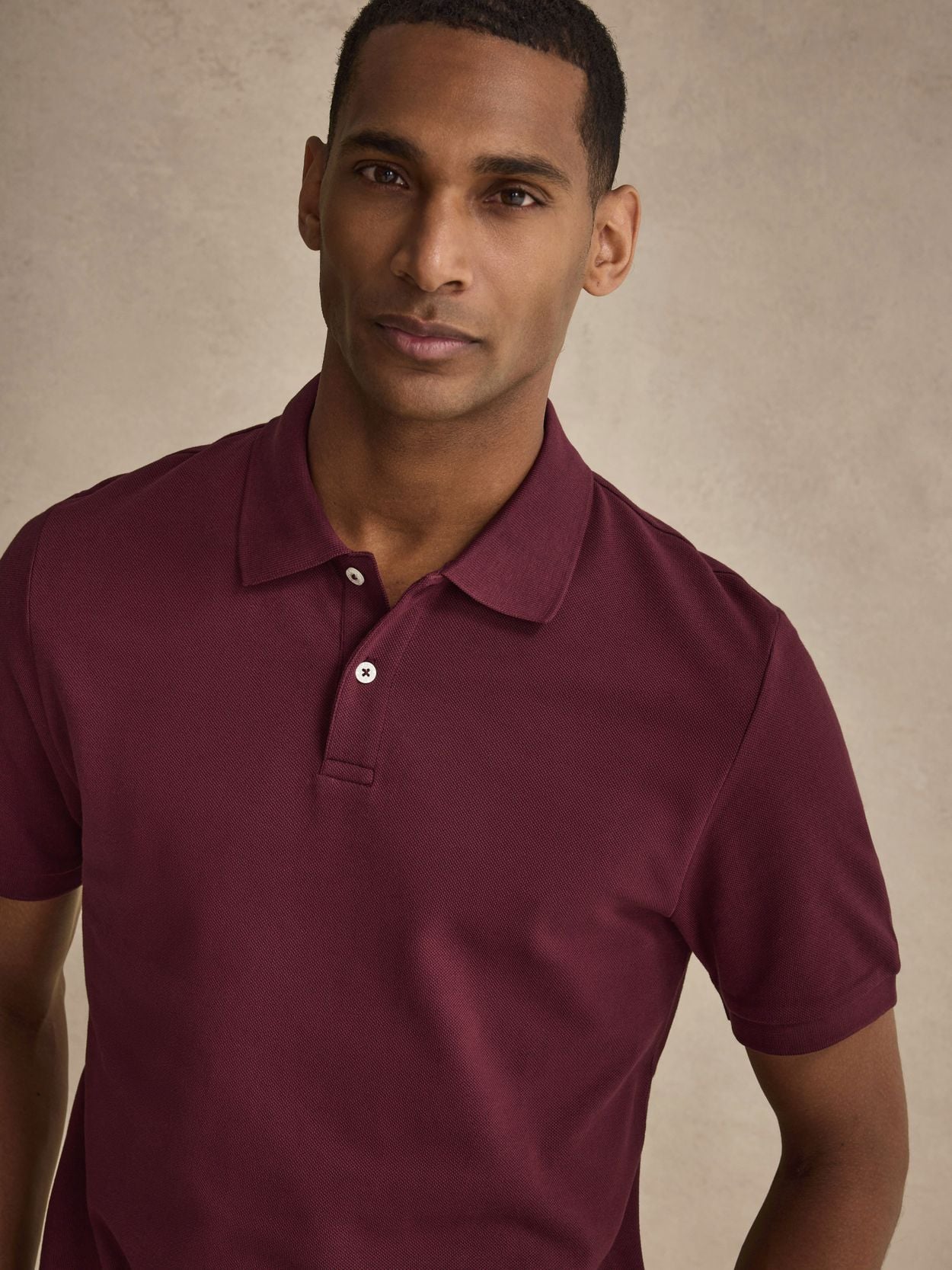 burgundy polo dress shirt Men's Burgundy Long Sleeve Polo Shirt