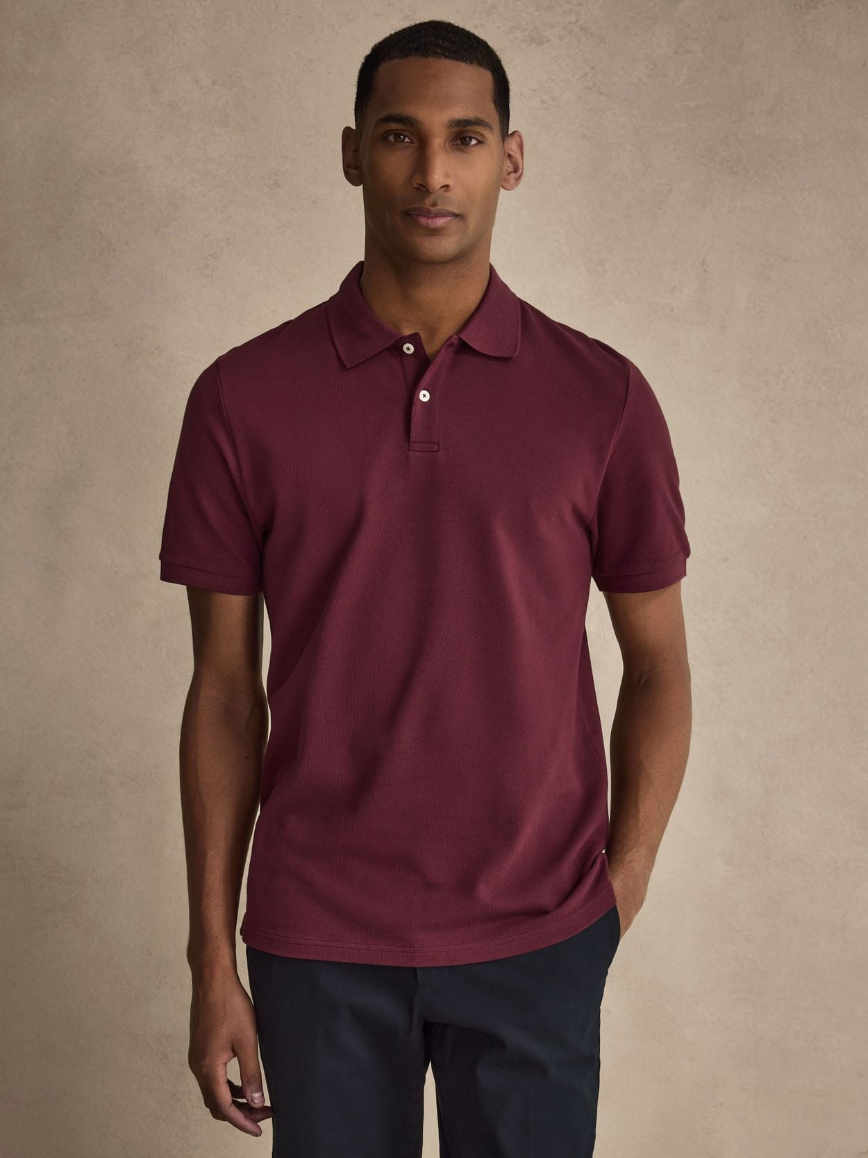 John Henric - Burgundy Poloshirt - XS