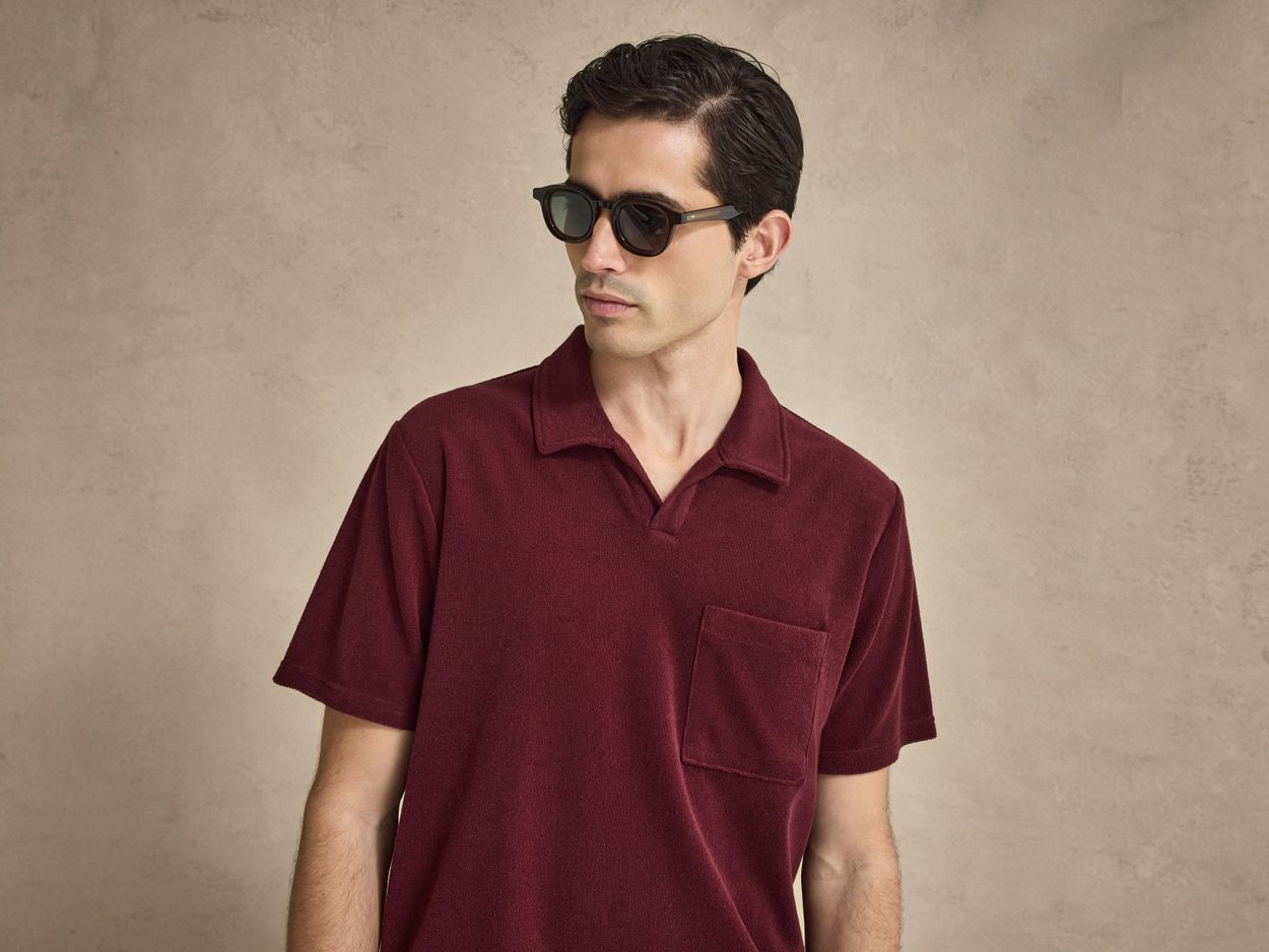 burgundy polo dress shirt Regular Fit 100% Cotton Burgundy Polo T-Shirt L / R / Burgundy