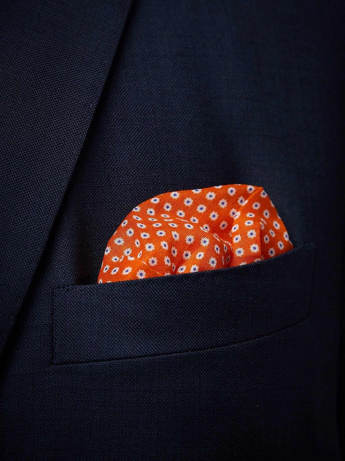 Orange Lommetørklæde Linned